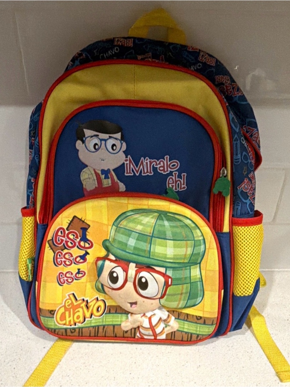 Kids Backpack in Blue and Yellow
